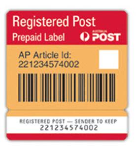 Registered Post Prepaid Labels