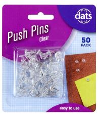 Push Pins Clear (50 pack)